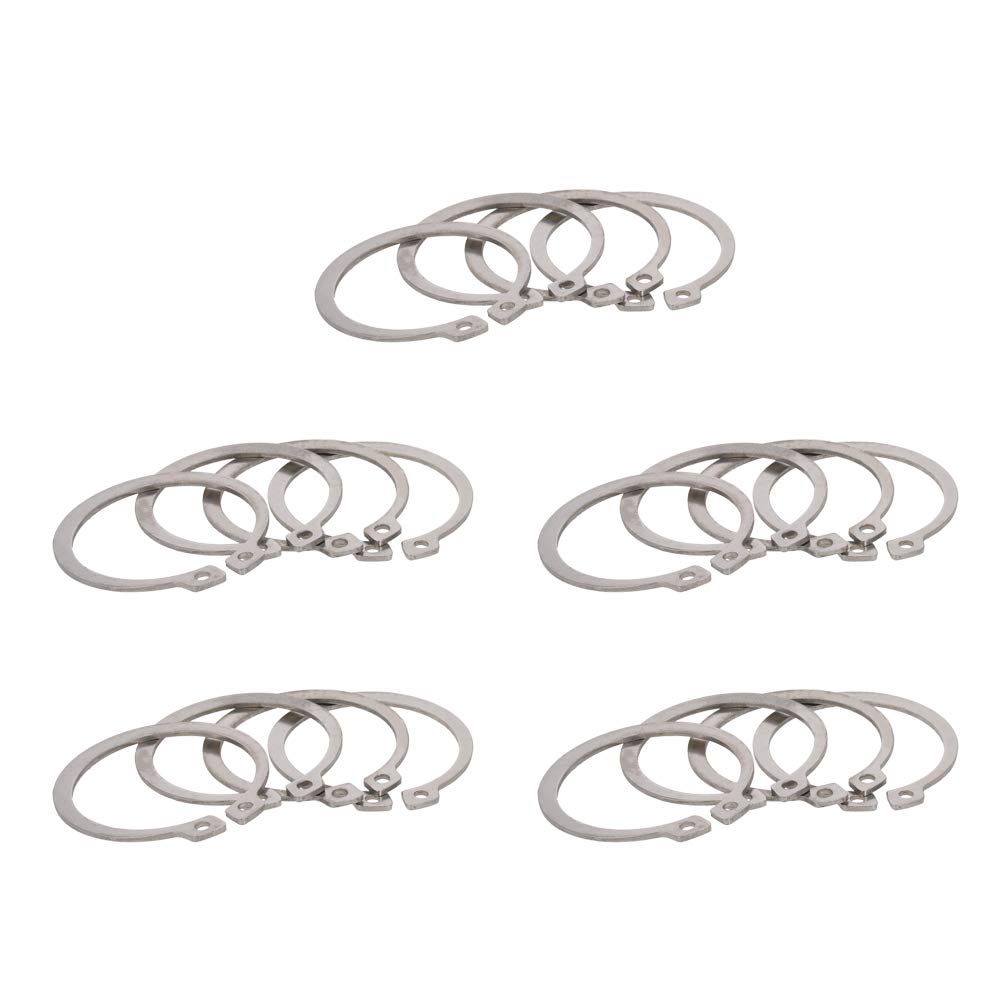  [AUSTRALIA] - MroMax External Circlips, 49mm OD External Retaining Rings, 304 Stainless Steel C-Clip Retaining Shaft Snap Rings for Automobiles, Valves, Electrical and Bearings, 20Pcs Φ45