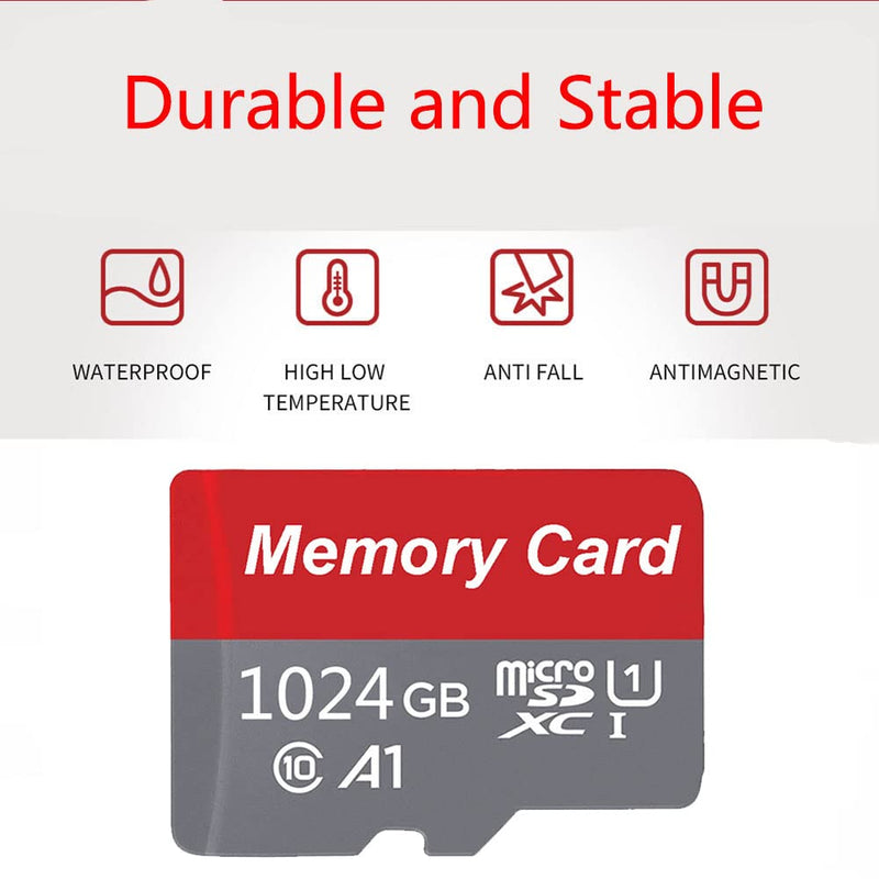  [AUSTRALIA] - 1TB Micro SD Card 1024GB Memory Card High Speed Class 10 with SD Adapter for Camera,Videographers&Vloggers and Other SD Card Compatible Devices