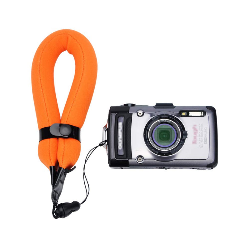  [AUSTRALIA] - Camera Floating Wrist Strap for Olympus TG-6 TG-5 Nikon W300 W150 Gopro Hero 9 8 Orange