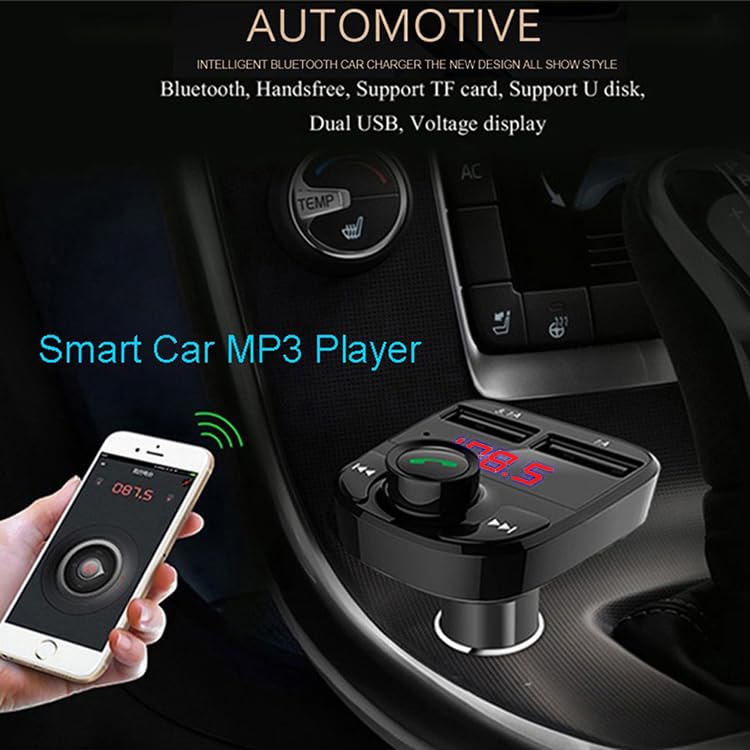  [AUSTRALIA] - Dual USB Car Charger Handsfree Bluetooth Car Kit Car FM Transmitter Wireless FM Modulator Transmitter