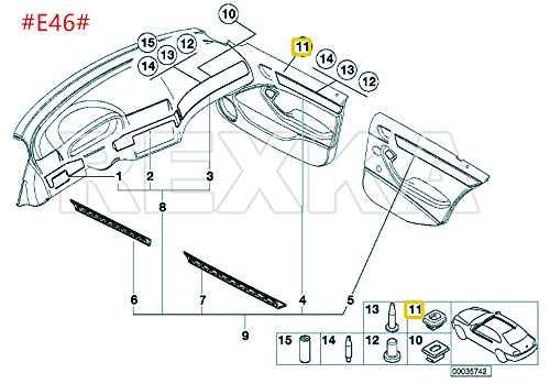 Rexka 20pcs Interior Trim Moulding Door Retainer Trim Finisher Clips E46 E90 E91 X5 Compatible with BMW E46 E90 E91 E92 320i 323i 325i 328i 330i M3 X5 E53 07149158194 - LeoForward Australia