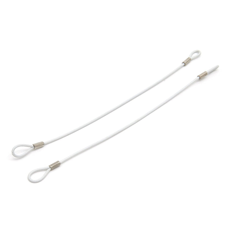  [AUSTRALIA] - 100 Security Lanyard 2 Loop White 4 Inch EAS Loss Prevention