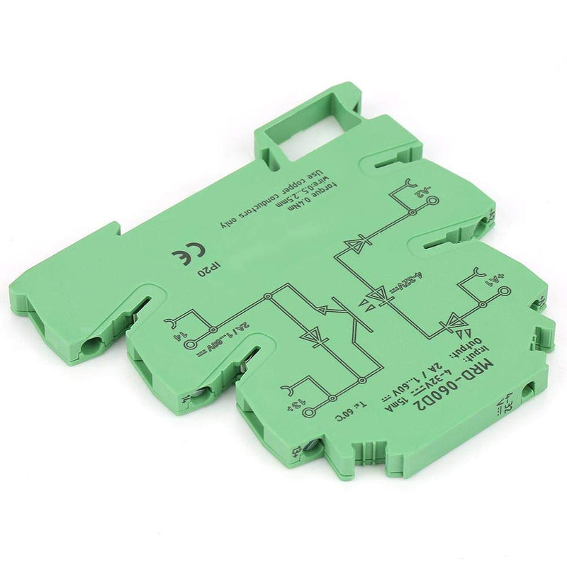  [AUSTRALIA] - Solid State Relay Module, MRD-060D2, Ultra Thin 6.2mm Input 4-32VDC for DC Pneumatic Solenoid Valves, DC Solid State Relay Output