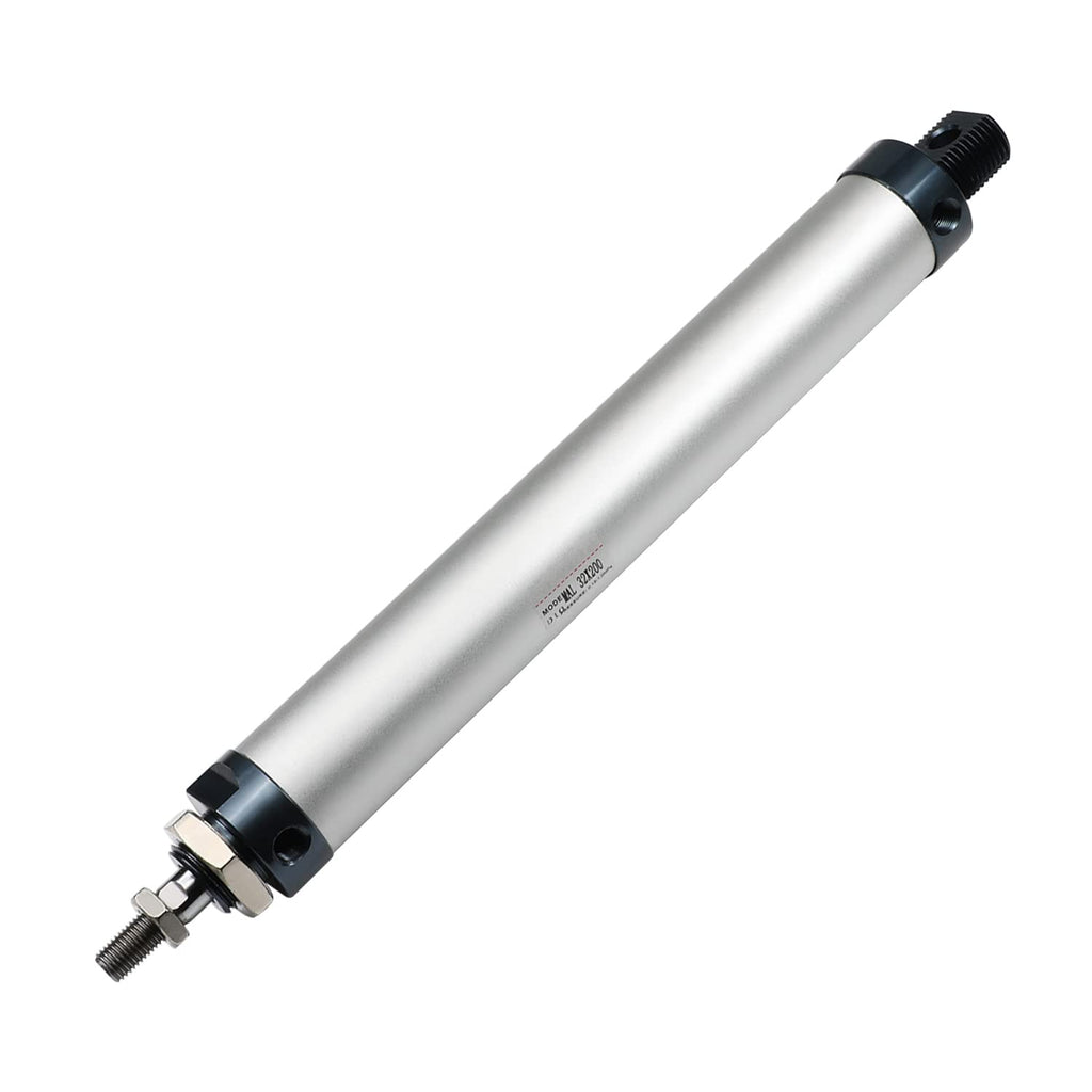  [AUSTRALIA] - Othmro 1Pcs Air Cylinder MAL32 x 200 (32mm/1.26" Bore 200mm/7.87" Stroke Double Action Air Cylinder, 1/8PT Single Rod Double Acting Aluminium Alloy Penumatic Quick Fitting Mini Air Cylinder