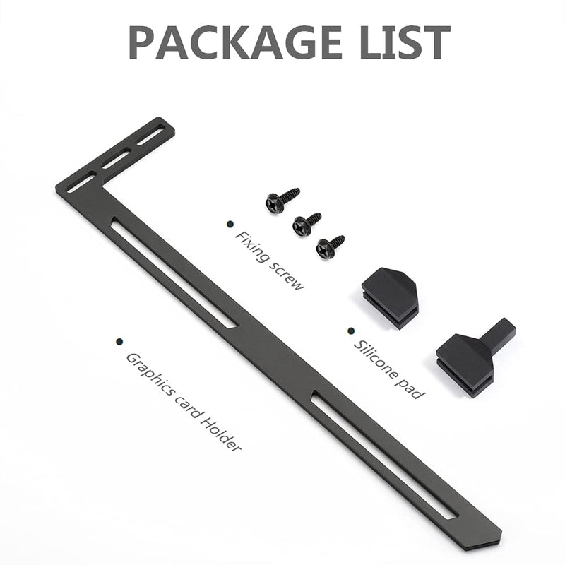  [AUSTRALIA] - MHQJRH Aluminum Graphics Card GPU Brace Support, Video Card Sag Holder Bracket (Black)