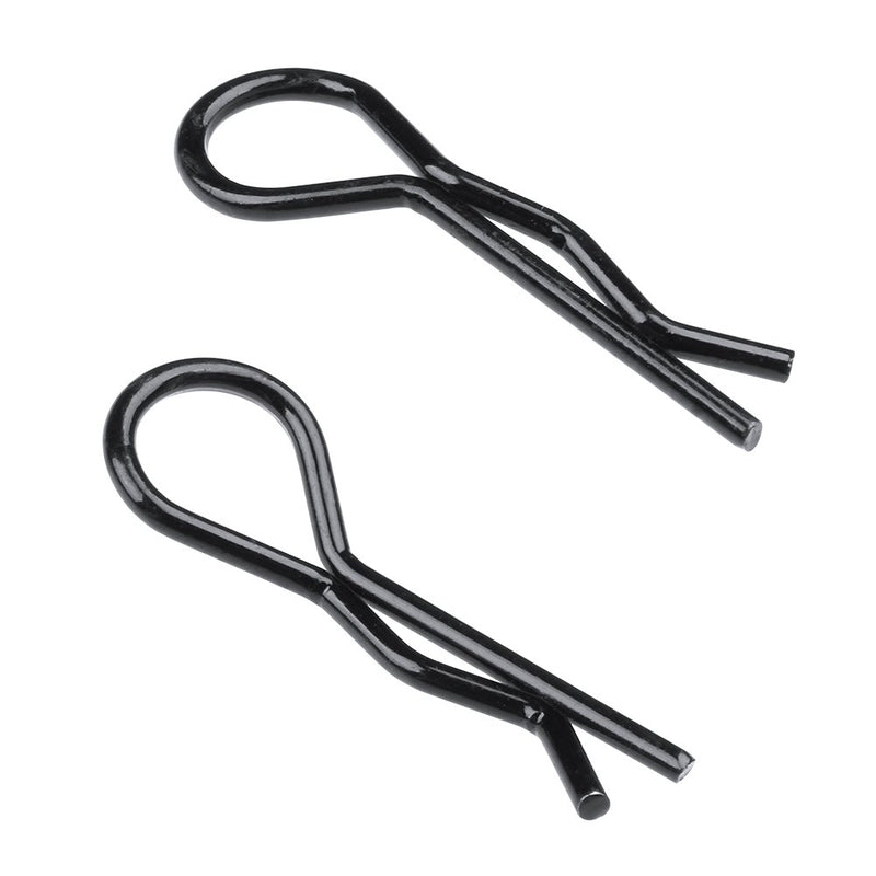 HobbyPark RC Body Clips Bent Springy R Pins Black Replacement Parts for 1/12 1/10 RC Car Crawler Truck Off Road Buggy Shell (50-Pack) - LeoForward Australia