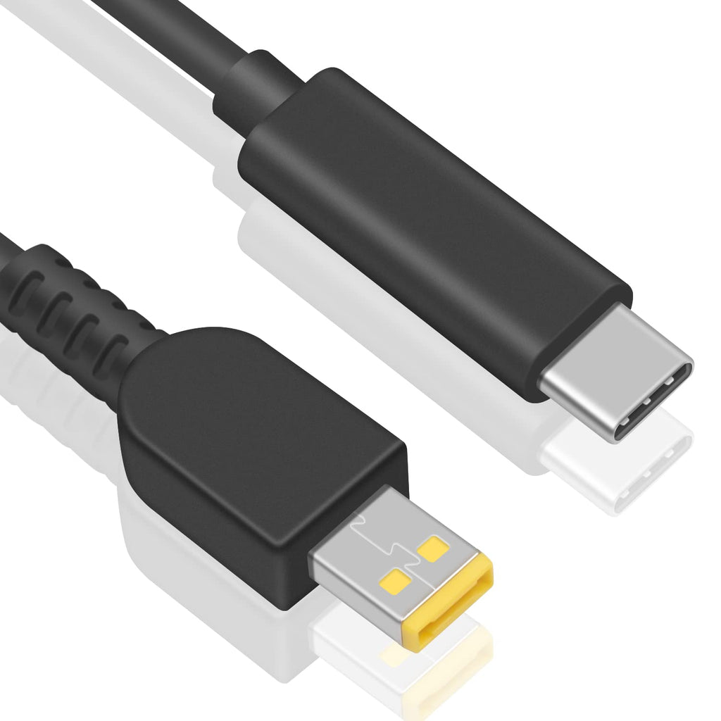  [AUSTRALIA] - Duttek USB C Input to Slim Tip Power Charging Cable, USB C Male to Mini USB Square Port Power Cable, Suitable for Thinkpad Laptop Power Cord 65w Only Power Supply. 5FT/1.5M