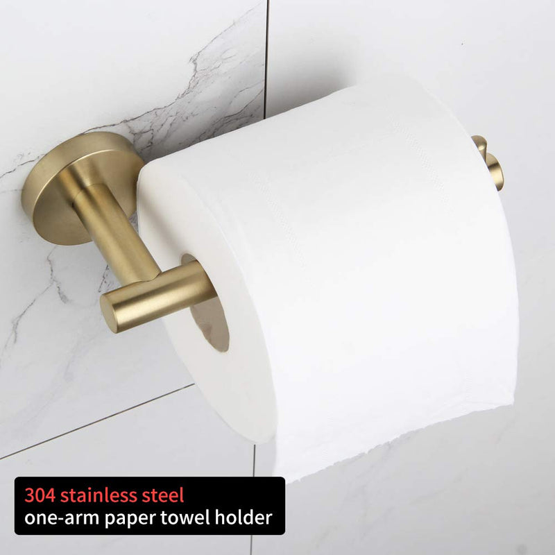  [AUSTRALIA] - GERZ SUS 304 Stainless Steel Toilet Paper Holder, Hotel Bathroom Spare Tissue Roll Holder Wall Mount Brushed PVD Zirconium Gold Finish