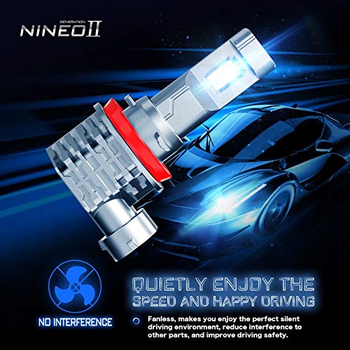 NINEO Fanless H11 LED Headlight Bulbs | Wireless H8 H9 All-in-One Conversion Kit | CREE Chips 10000LM 6500K Cool White - LeoForward Australia
