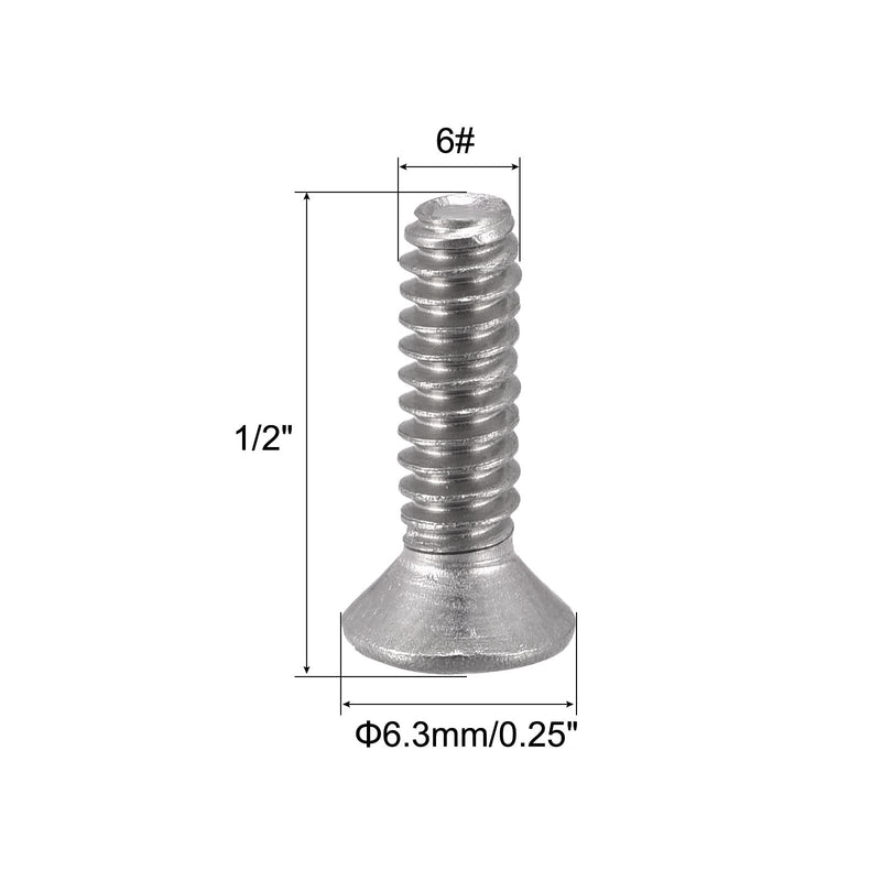  [AUSTRALIA] - uxcell 6#-32x1/2" Flat Head Machine Screws Phillips 304 Stainless Steel Bolts 200pcs