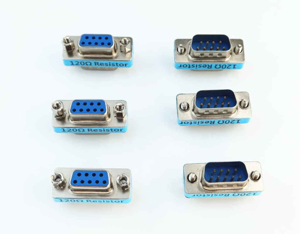  [AUSTRALIA] - YPP 6-Pack RS323 Serial DB9 Male to Female Connector Adatper CAN Bus Terminal Resistance Terminator with 120ohm Resistance