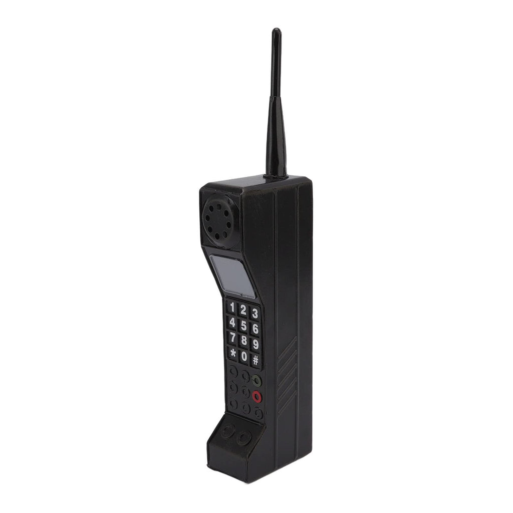  [AUSTRALIA] - Pilipane 80's Retro Mobile Phone,Inflatable Mobile Phone,Retro Brick Cell Phone Ornament,for 80's 90's Party Decorations Supplies Retro Cell Dress Accessory (Black) Black