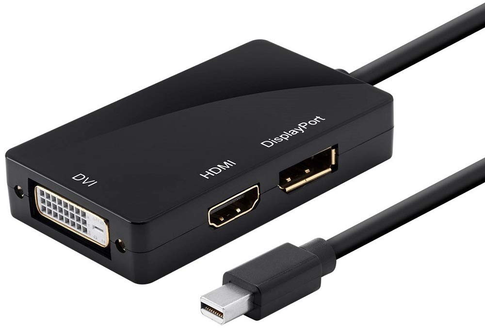  [AUSTRALIA] - Monoprice Mini DisplayPort 1.1 to HDMI, DVI & DisplayPort Adapter, Black (112744)