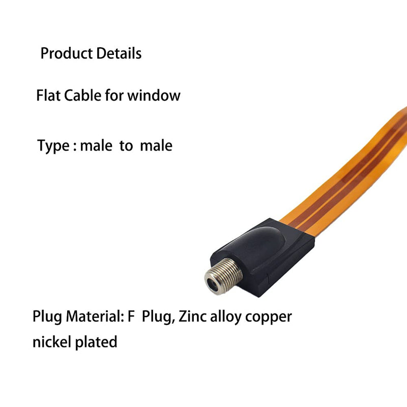 Flat Coaxial RG6 F Type Jumper Cable for Windows and Doors Coax Cable Compatible with TV Antenna 1 Pack 1 pcs - LeoForward Australia