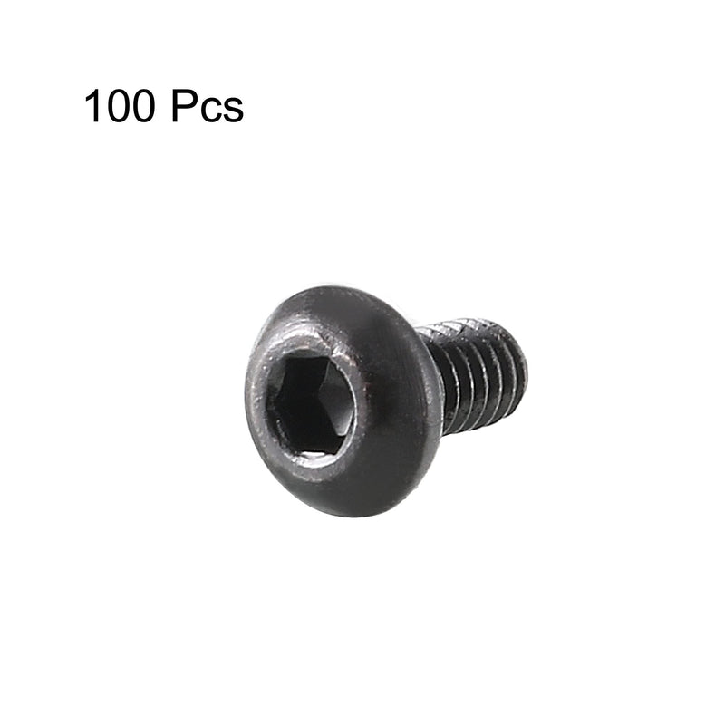  [AUSTRALIA] - uxcell M2x4mm Thread Button Head Hex Socket Cap Screw Bolt 100pcs