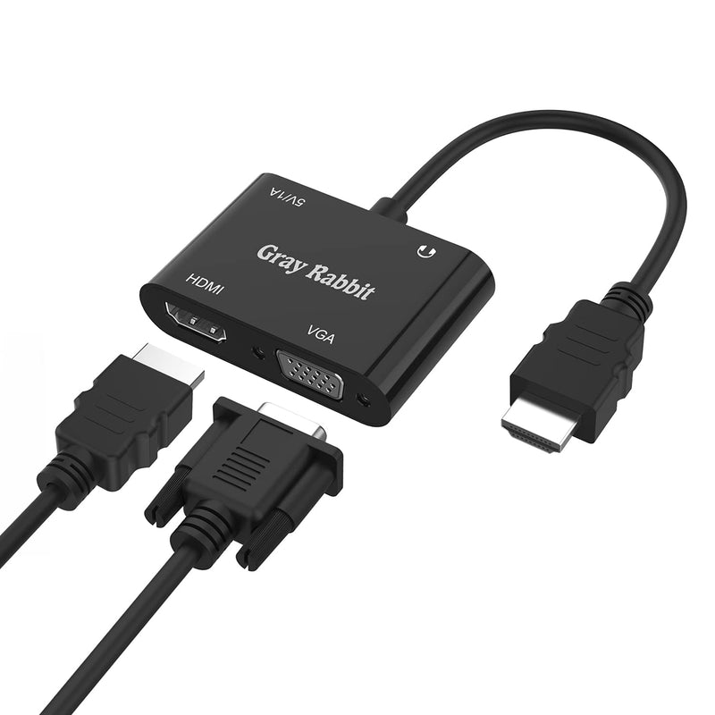  [AUSTRALIA] - HDMI to VGA HDMI ,1080P HDMI to VGA HDMI Adapter( Male to Female) with Audio Support. for Computer, Desktop, PC, Monitor, Projector, HDTV, Chromebook, Xbox and More,Need Supply Required