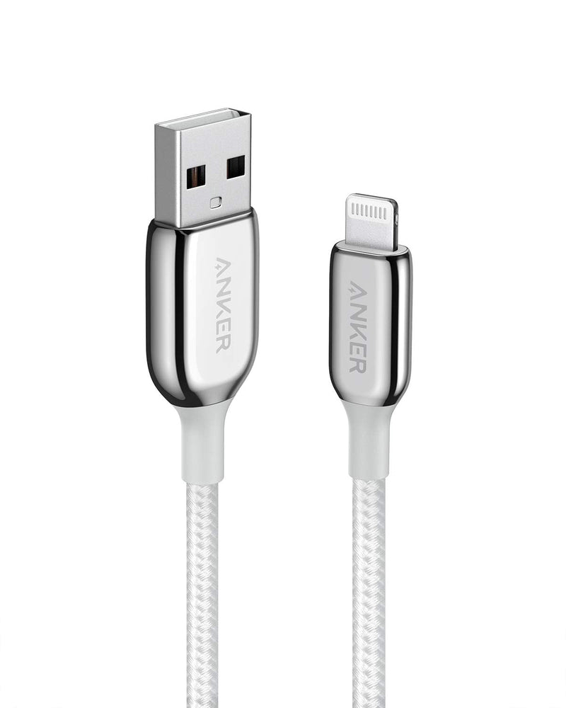  [AUSTRALIA] - Anker Powerline+ III Lightning to USB A Cable, (3ft MFi Certified), USB Charging/Sync Lightning Cord Compatible with iPhone 11 / Xs MAX/XR/X / 8/7 / iPad and More (Silver) 3ft Silver