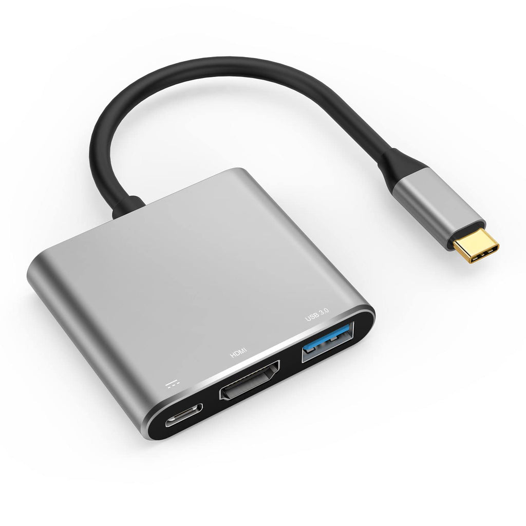  [AUSTRALIA] - USB C to HDMI Multiport Adapter, Thunderbolt to HDMI Converter with 4K HDMI, 60W Type C PD Charging and USB 3.0 Port, USB C Hub for MacBook Pro/Air,Chromebook Pixel, Dell XPS13 and More