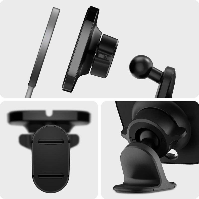  [AUSTRALIA] - Spigen Mag Fit Phone Holder Dashboard Car Mount Designed for Magsafe (2022 Updated Design)(Charger Not Included)(Requires USB-C Car Charger)