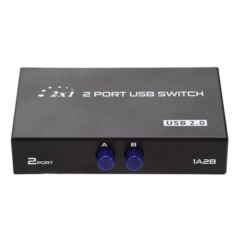  [AUSTRALIA] - USB Sharing Switch , fosa Sharing Switch Selector 2/4 Port USB 2.0 Manual Sharing Switch Switcher Box Switcher Adapter Hub for PC, Printer, Scanner, Mouse, Keyboard(2 Port)