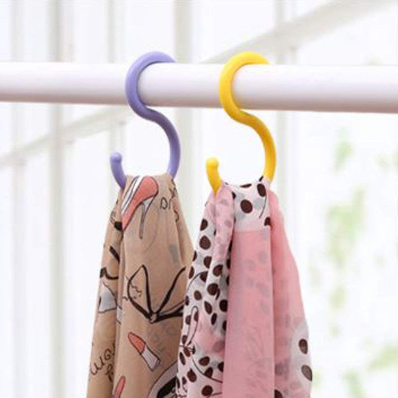 18Pcs Colorded S Shaped Hooks Plastic Hanging Hooks Holder Rack Hooks for Shirt Towel Dress Bag Clothes Hanger Hook and Kitchenware Spoons Etc - LeoForward Australia