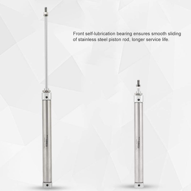 Pneumatic Air Cylinder CDJ2D16-125B 16mm Diameter 125mm Stroke Double-Acting Stainless Steel Air 2 Hydraulic Cylinder M5x0.8 - LeoForward Australia