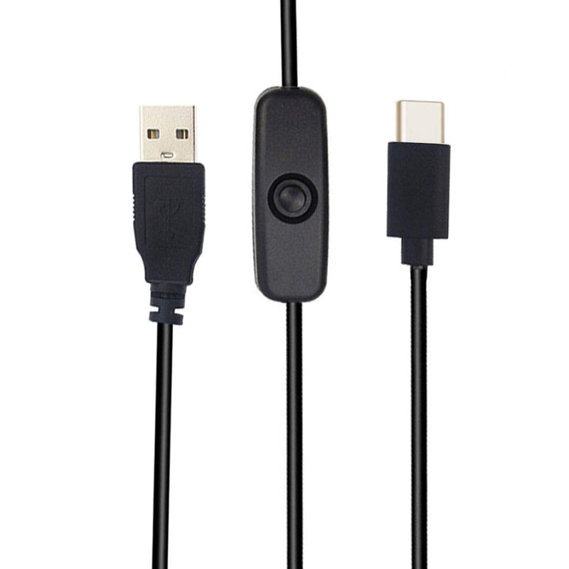  [AUSTRALIA] - PZV New USB to Type C Power Supply Charger Cable for Raspberry Pi 4 Model B with On Off Switch