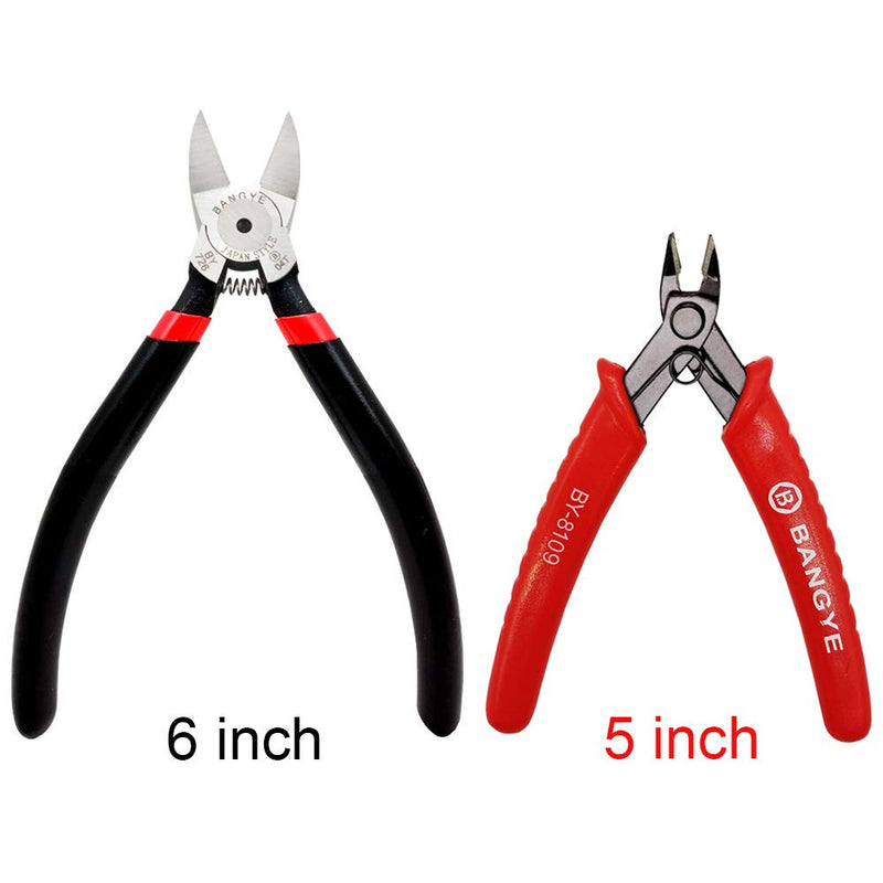  [AUSTRALIA] - Wire Cutter - Side Cutting 6 inch Flush Cutter Pliers Diagonal Cutting Pliers for Electronics Jewelry (Black) 1 Pack -6"