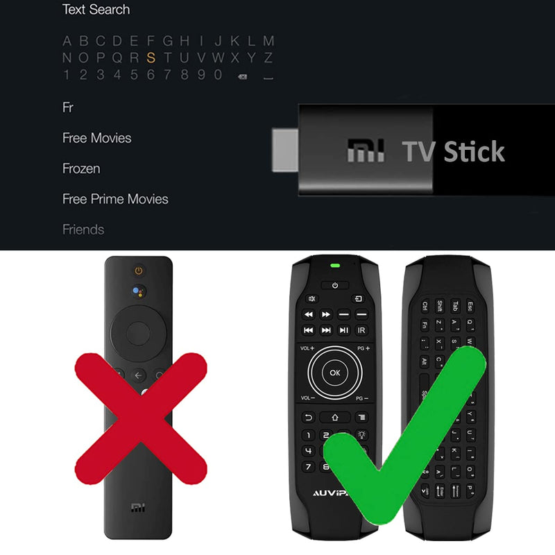  [AUSTRALIA] - AuviPal G9F Backlit Mini Bluetooth Keyboard, Replacement Remote Control with 21 IR Keys for TV Stick 4K, Chromecast Google TV, NVIDIA Shield, Android Box and Insignia Smart TV