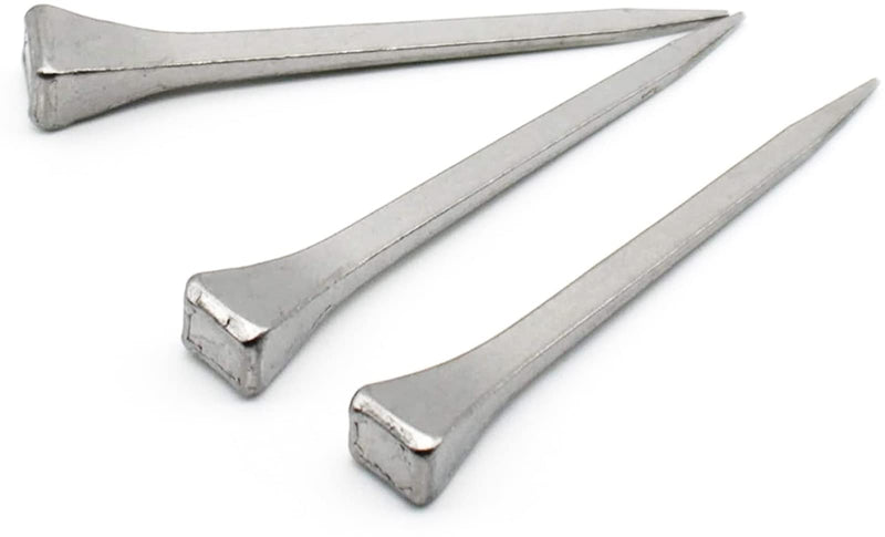  [AUSTRALIA] - FDXGYH 50pcs Horseshoe Nails Carbon Steel Horseshoe Tools for Fixed Lead or Glass(Silver) E2