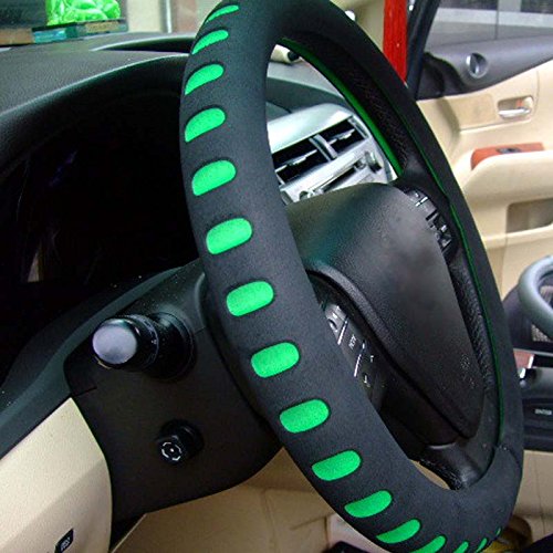  [AUSTRALIA] - Raysell Automotive Steering Wheel Cover - Soft & Breathable EVA Foam Cover Fit for Car Steering Wheel with 38cm/15" Diameter (Green) Green