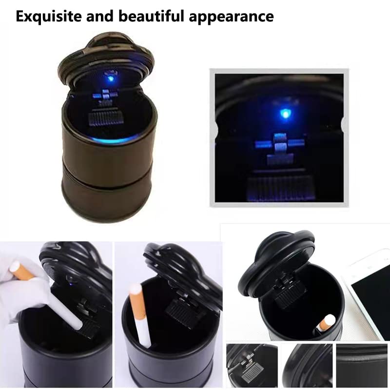  [AUSTRALIA] - Car Ashtray with Lid, Portable Ashtray for Car, Mini Car Trash Can, Ash Tray with Windproof for Outdoor Travel, Home Use Car Ashtray