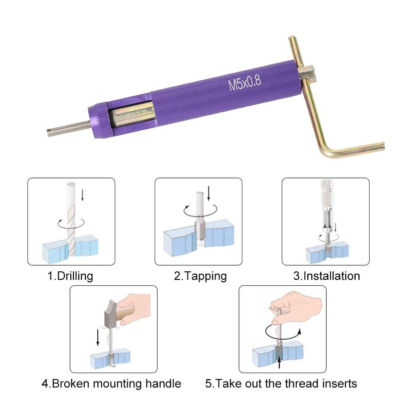  [AUSTRALIA] - 50pcs Thread Repair Installation Kit Stainless Steel Helicoil Type Set (M3 x 2D) M3 x 2D