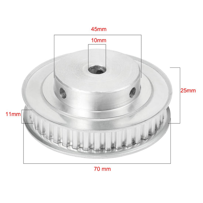  [AUSTRALIA] - uxcell Aluminum 40 Teeth 10mm Bore 5.08mm Pitch Timing Belt Pulley for 10mm Belt