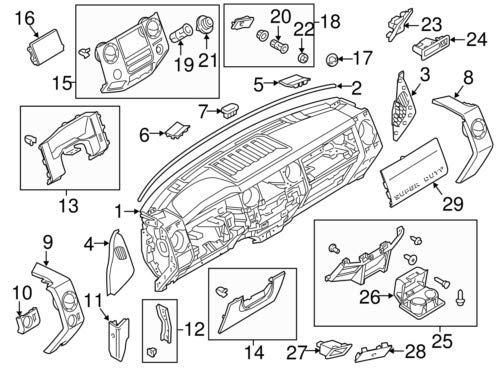  [AUSTRALIA] - KERMAN 8C3Z-2513562-AC in-Dash Cup Holder for 2011-2016 Ford F250 F350 F450 F550 (Steel Grey) steel grey