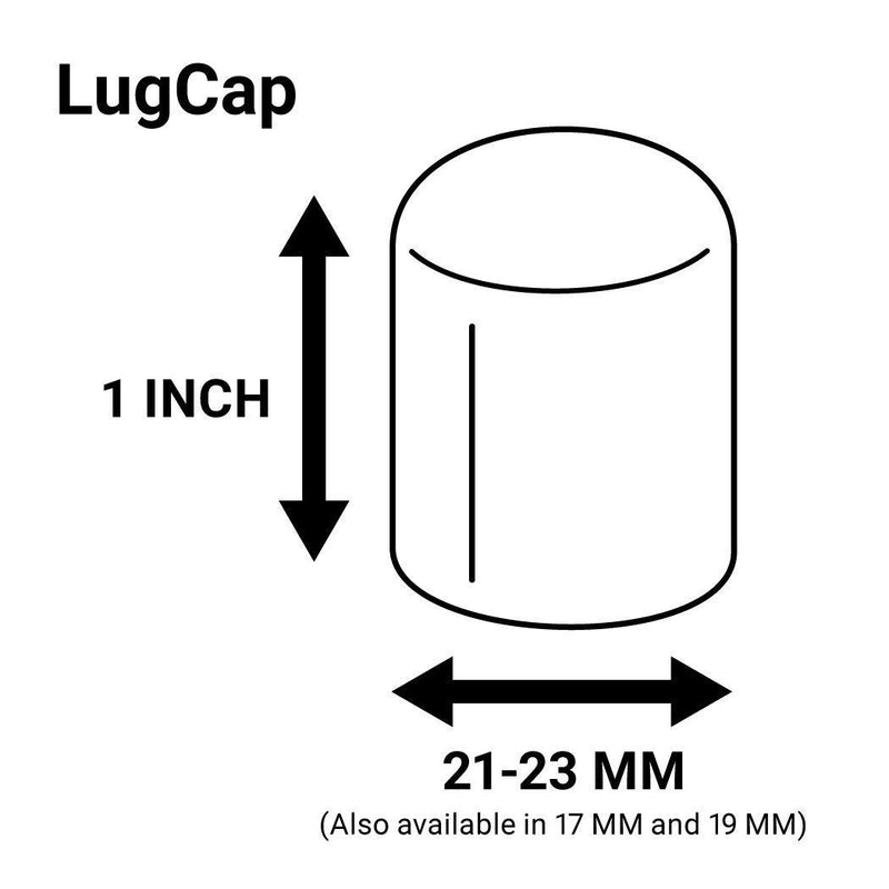 ColorLugs Vinyl LugCap Lug Nut Cover Black | Flexible Fit Lug Nut Cap | Fits 21-23mm Wide x 1 Inch deep | Pack of 20 & Deluxe Extractor | Available in a Variety of Colors and Sizes | Made in The USA 21-23 mm, 20-Pack - LeoForward Australia