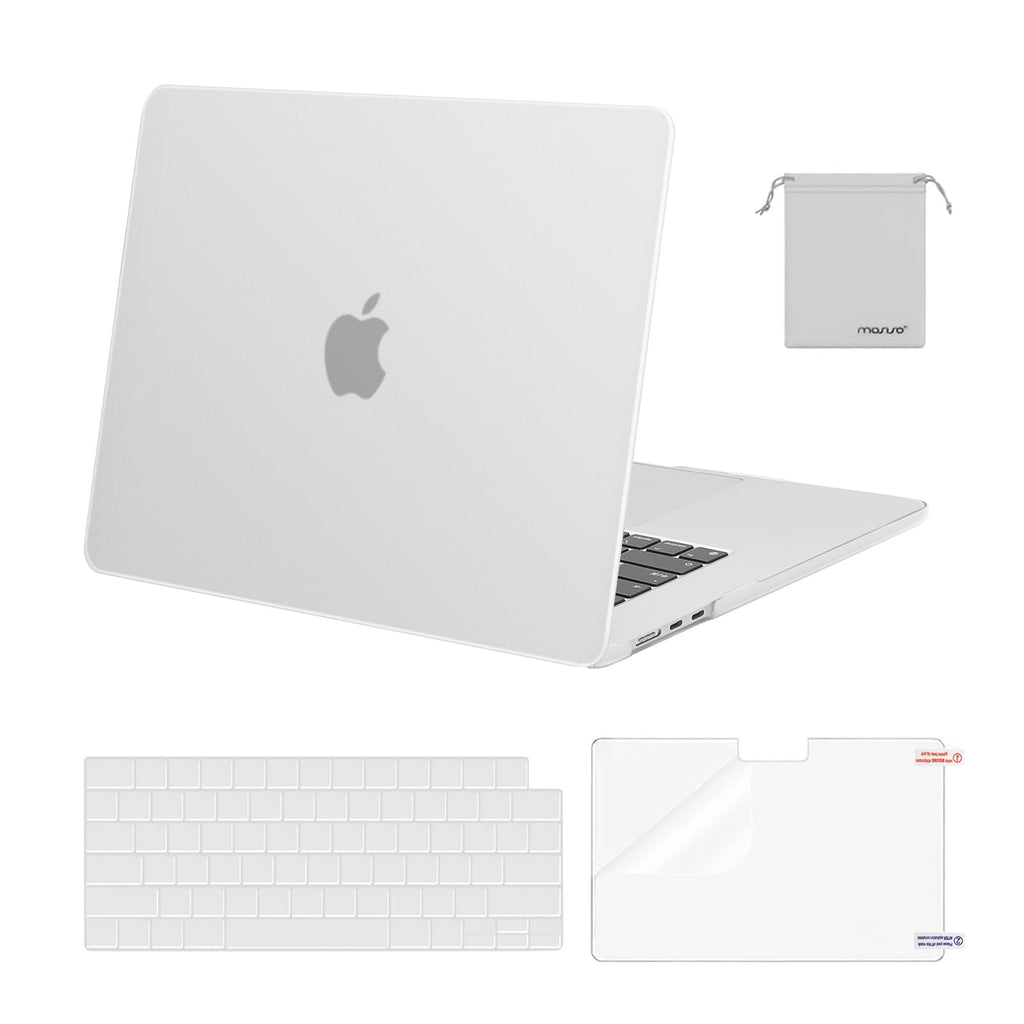  [AUSTRALIA] - MOSISO Compatible with MacBook Air 15 inch Case 2023 Release A2941 M2 Chip with Liquid Retina Display Touch ID, Plastic Hard Shell&Keyboard Cover&Screen Protector&Storage Bag, Translucent