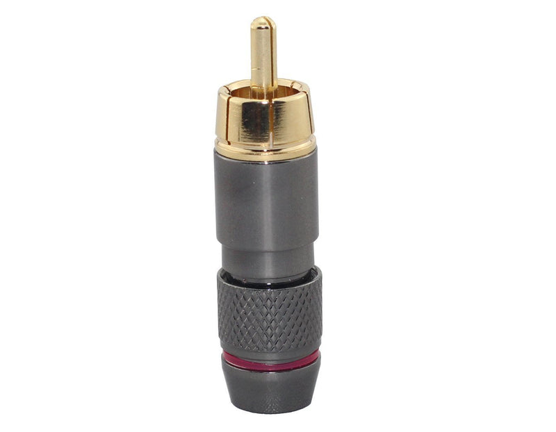  [AUSTRALIA] - [2pcs] Hi End RCA Male Plug Adapter Audio Phono Gold Plated Solder Connector Wv-hfr2in1