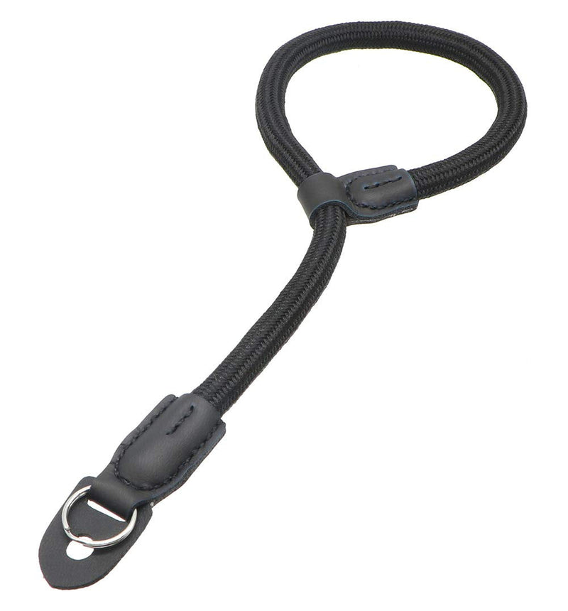  [AUSTRALIA] - HITHUT Quick Release Camera Hand Strap Wrist Strap for SLR DSLR Digital Mirrorless Cameras Adjustable Climbing Rope Black