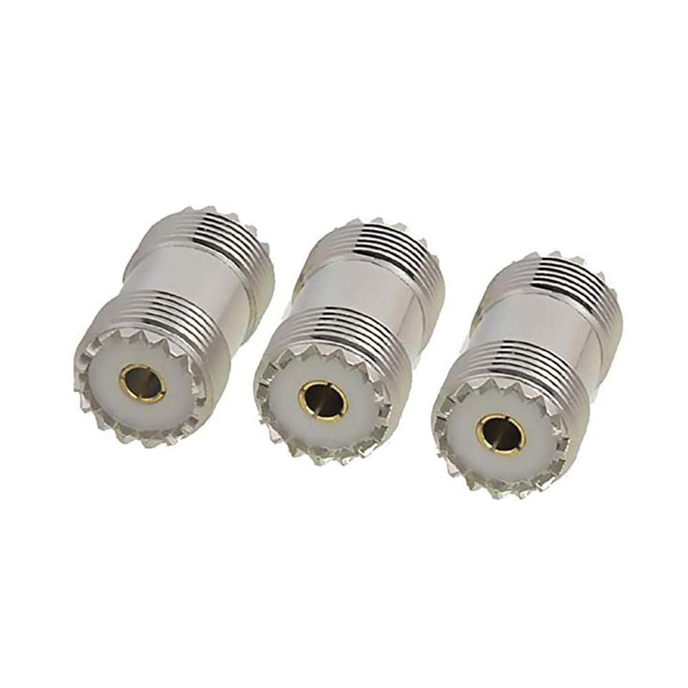  [AUSTRALIA] - Maxmoral 3-Pack PL-259 UHF Female to UHF Female Coax Cable Adapter S0-239 UHF Double Female Connector Plug