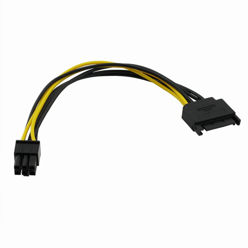 LIANSHU 3Pack 6 Pin PCI-e to SATA Power Cable - 8 Inches - LeoForward Australia