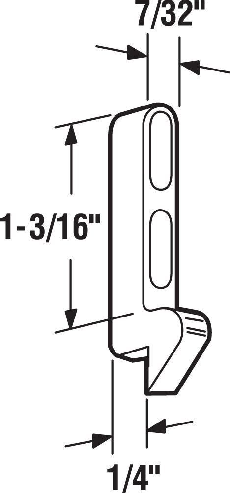  [AUSTRALIA] - Slide-Co 121996 Sliding Screen Heavy Duty Door Latch Strike, Diecast,(Pack of 2),Zinc Zinc