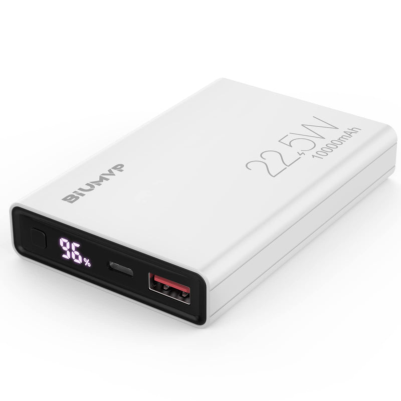  [AUSTRALIA] - LCD Dispaly 10000mAh Portable Charger,5V 2A Heated Vest Battery Pack,PD 22.5W Fast Charging Power Bank,USB-C Fast Charger Cord for Free,Phone Charger for iPhone,Android,Heated Jacket ect. White