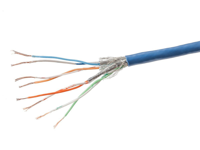  [AUSTRALIA] - Monoprice Cat7 Ethernet Patch Cable - 7 feet - Blue | Flexboot RJ45 Stranded 600Mhz  S/FTP CMX Pure Bare Copper Wire 26AWG - Entegrade Series 7ft