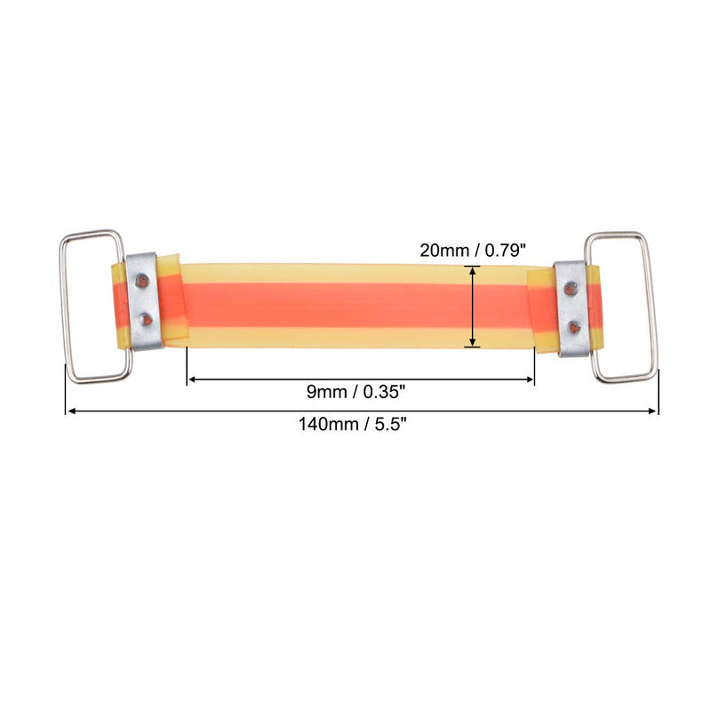  [AUSTRALIA] - uxcell Non-Slip Battery Straps Rubber Band, 5.5-inch x 0.79-inch, Red+Orange 5pcs