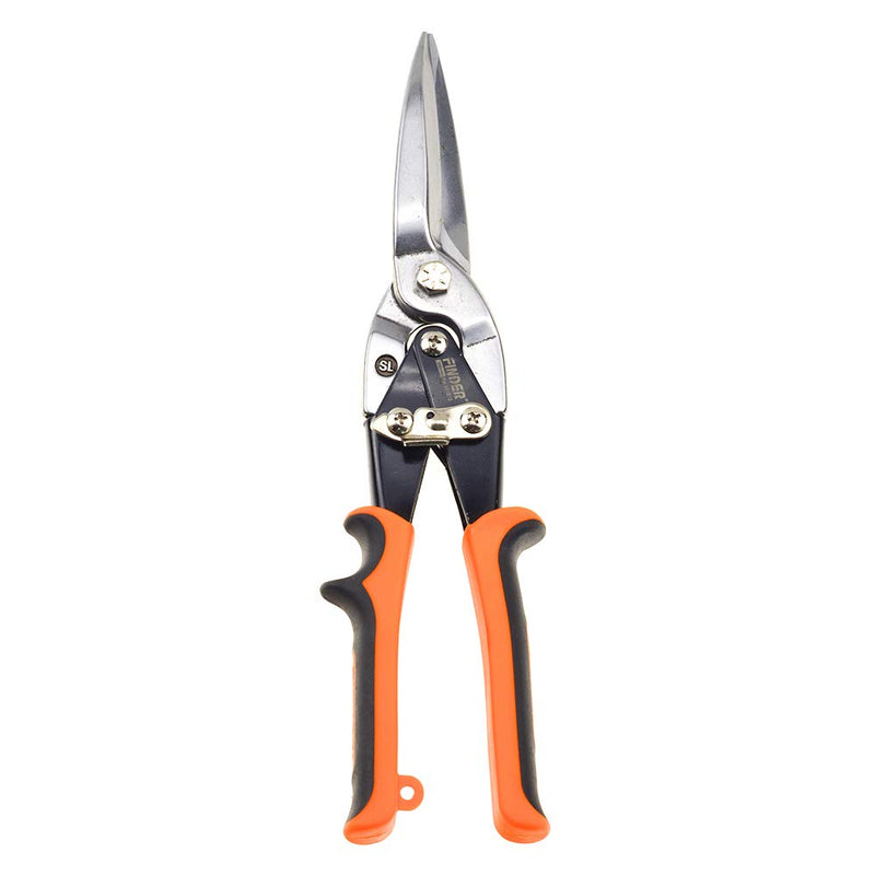  [AUSTRALIA] - Finder 12" Aviation Snips, Long Straight Cut Tin Snips Cutting Shears Power Cutter with CR-V Blade & Comfortable Grip, 300mm Scissors for Cutting Metal Sheet, Hard Material, Industrial Quality