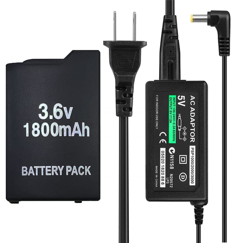  [AUSTRALIA] - PSP Charger and Battery Bundle for PSP 1000 Series Compatible with Sony PSP 1000 1001 1002 PSP-110 Console