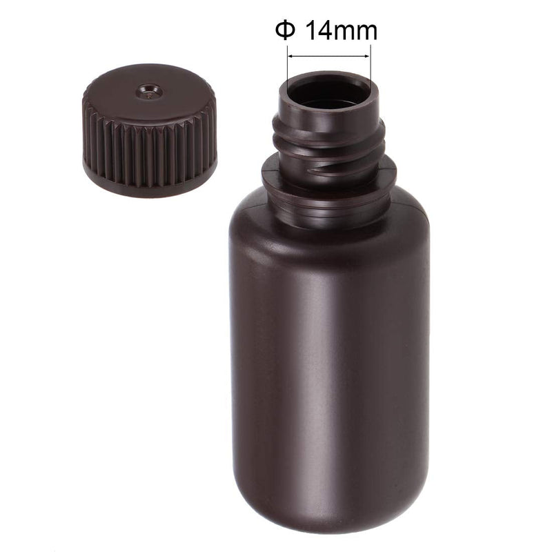  [AUSTRALIA] - uxcell Plastic Lab Chemical Reagent Bottle 50ml/1.7oz Small Mouth Sample Sealing Liquid Storage Container Brown 5pcs