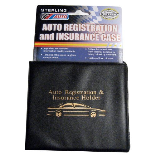  [AUSTRALIA] - Sterling Auto Car INSURANCE Registration Holders 2 Pack Automobile, Trailer, Truck etc. A MUST to have! Velcro Closure. 2 Pieces.Perfect for organizing glove compartment