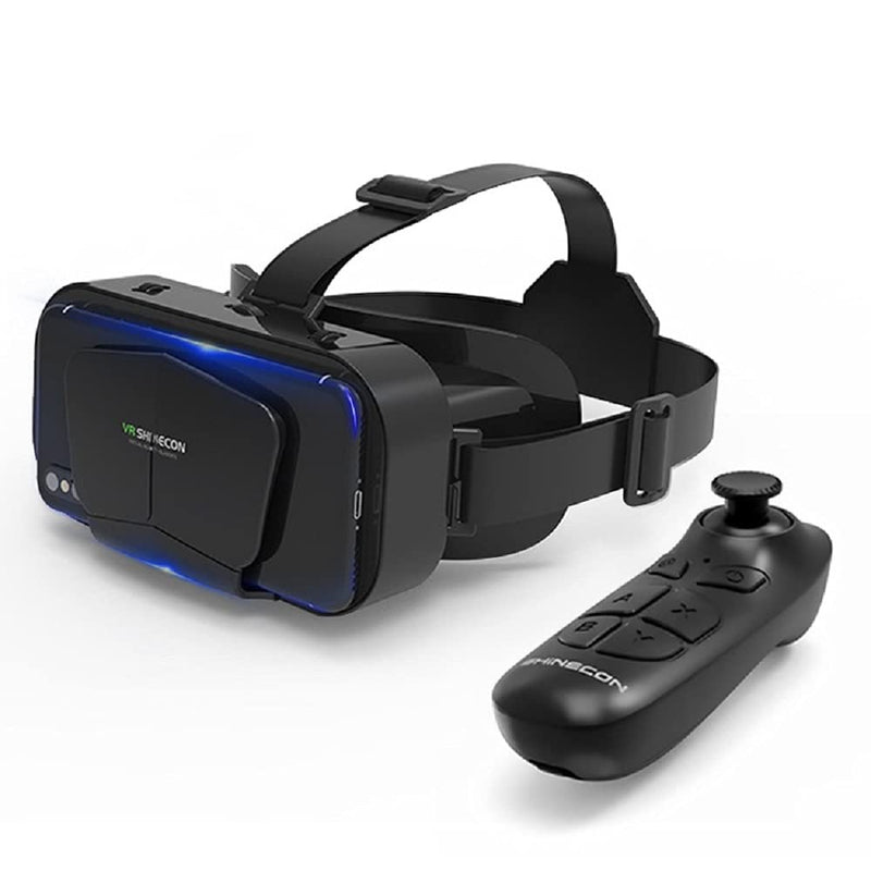  [AUSTRALIA] - VR Headset with Remote Control, Compatible iPhone & Android Phones in 3.5"-7.2" Screen, Lightweight & Adjustable HD 3D Virtual Reality Glasses for Kids or Adults, Black (G10+ SC-B03) G10+ SC-B03